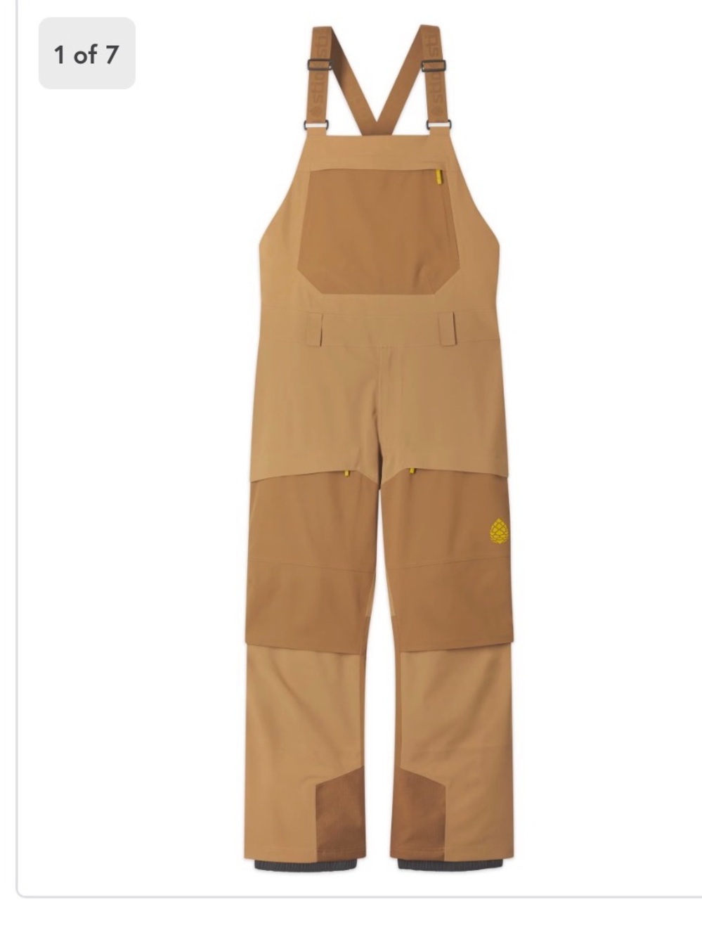 NWT-Stio Mens Skyrider Bib in Mudslide/Chipmunk Brown